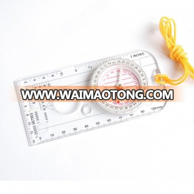 hot selling Transparent map measure orienteering compass with scale